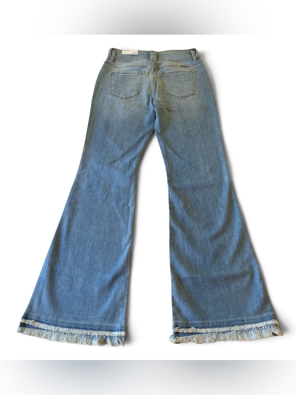 NWT MAURICES KANCAN Ultra High Rise Flare Size 28X33 Double Fringe - Picture 3 of 8